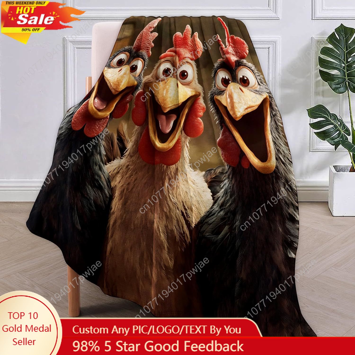 Home Textiles Usa - Manta de pollos, regalos para mujeres,