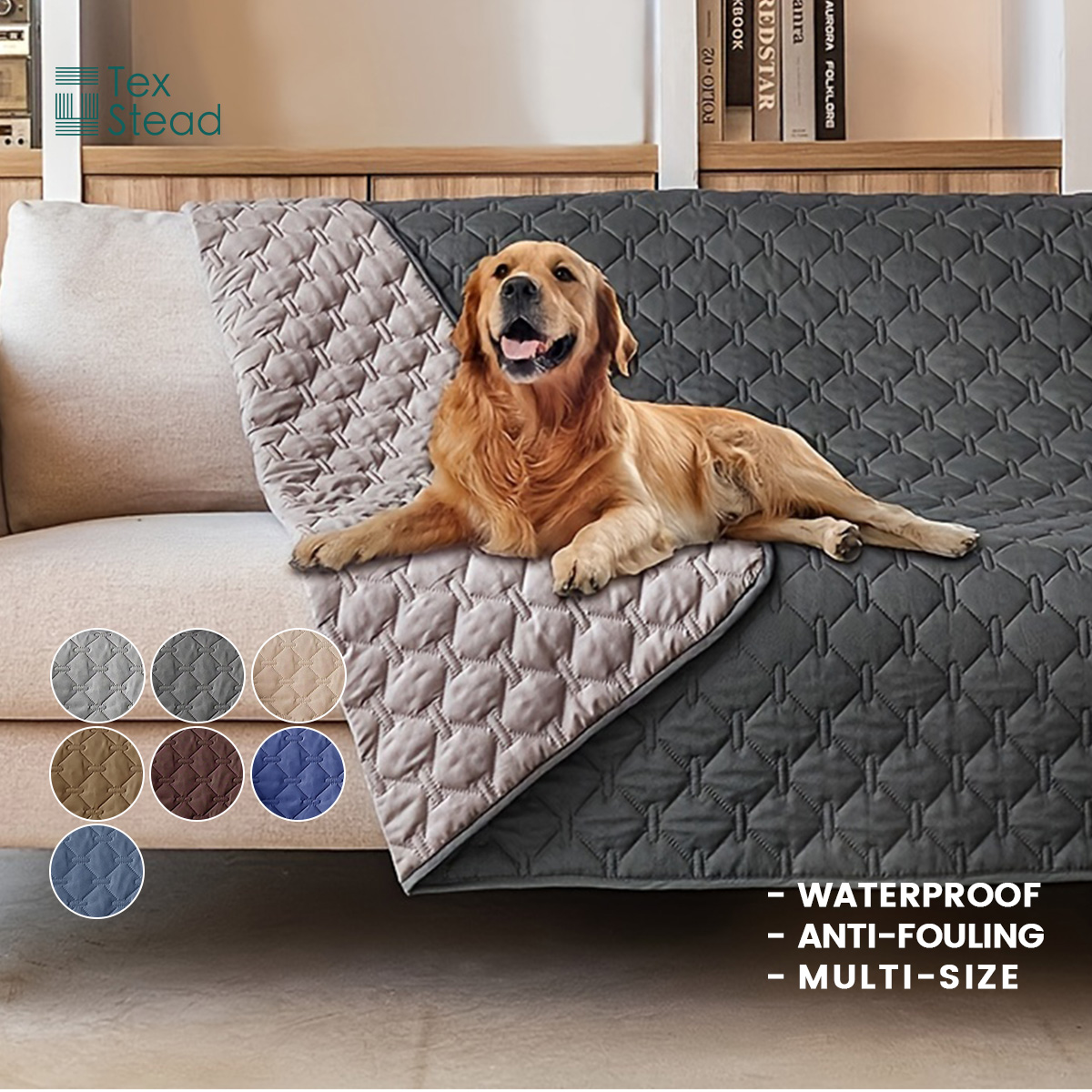 Mattress Protector Waterproof - Colchón Reversible Grueso para Mascotas, Alfombra