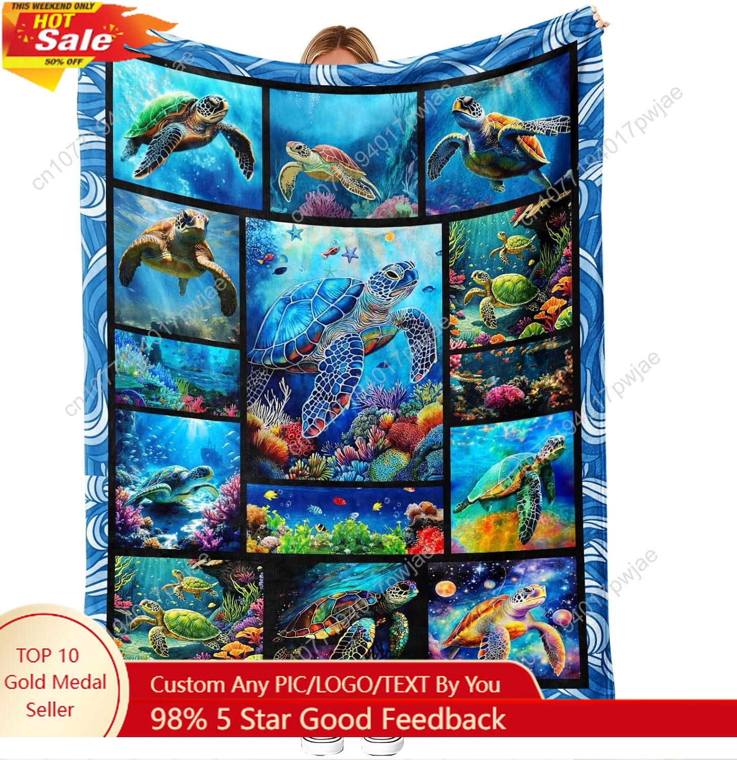 Manta de franela de tortuga ma - Home Textiles Usa reseña y precio