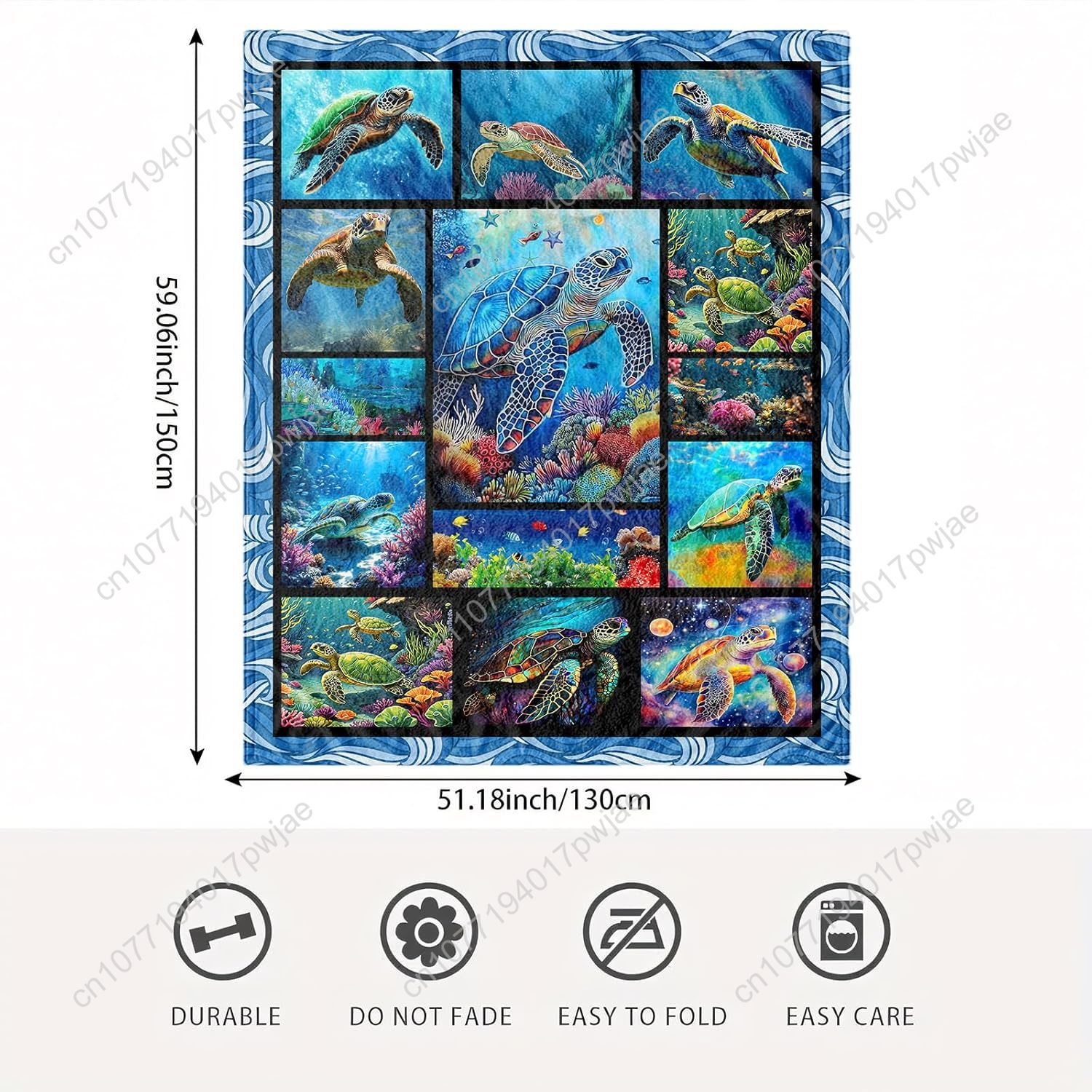 Manta de franela de tortuga ma - Home Textiles Usa reseña y precio