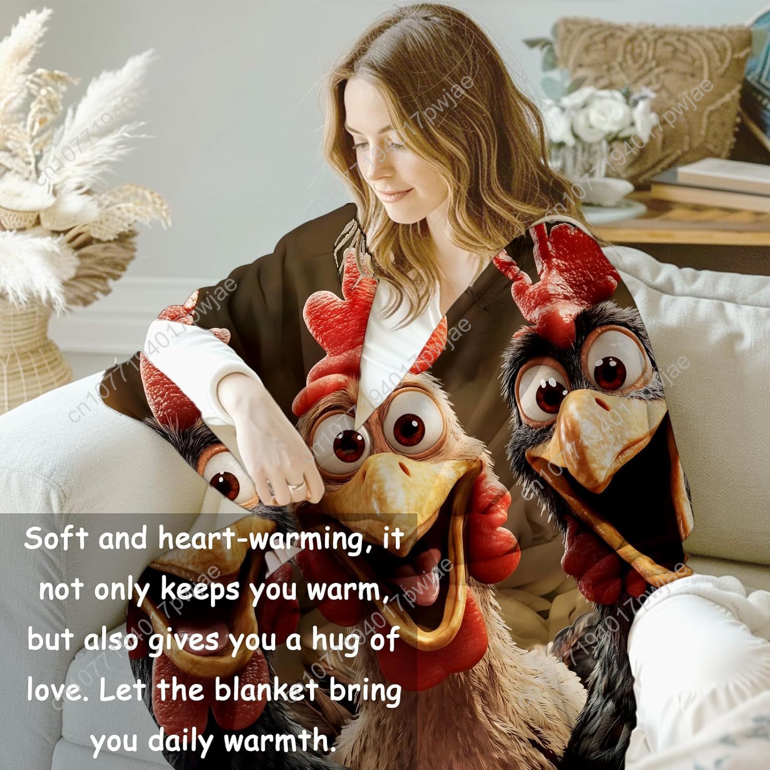 Manta de pollos, regalos para  - Home Textiles Usa reseña y precio