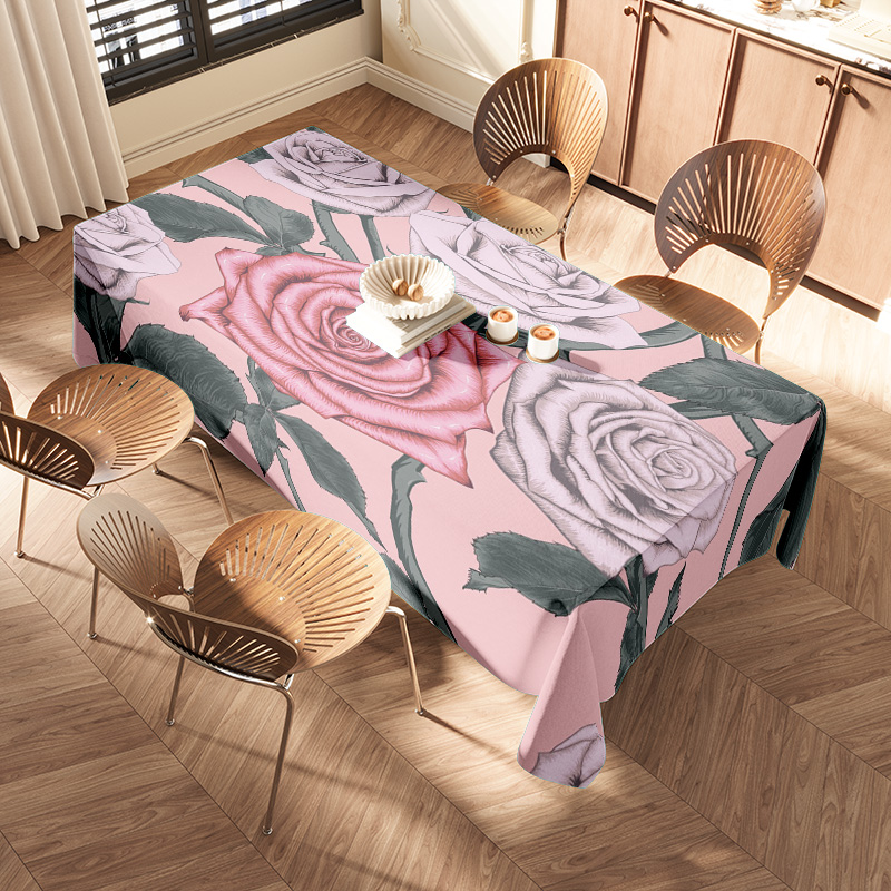 Mantel floral rosa con rosas r - Home Textiles Com reseña y precio