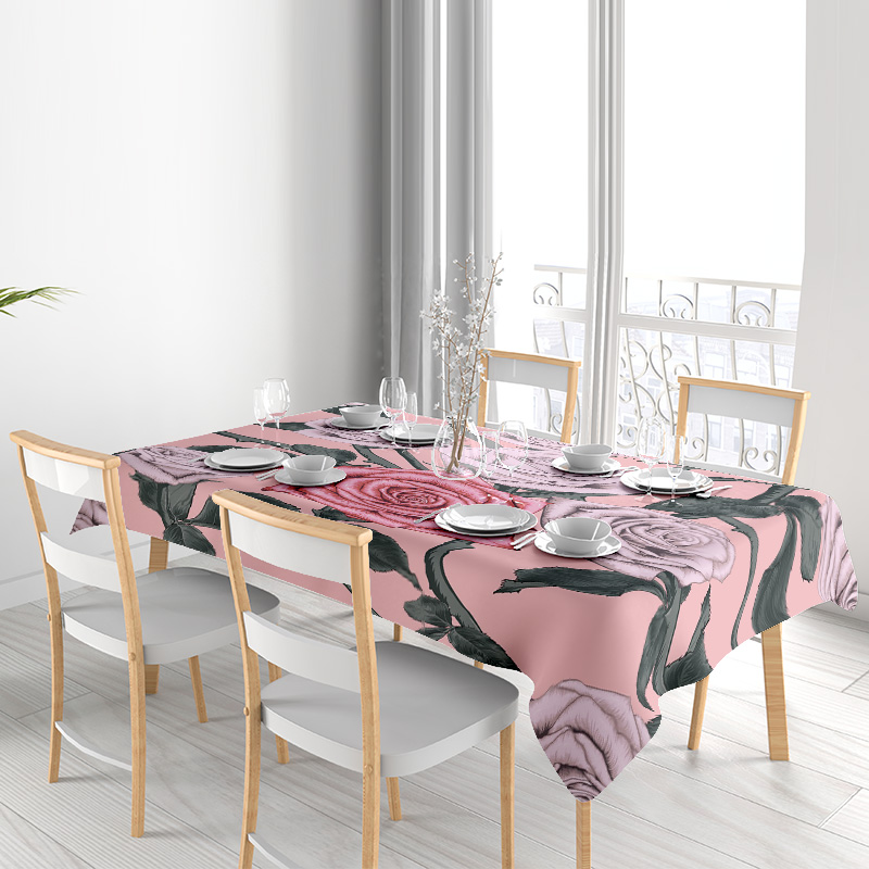 Mantel floral rosa con rosas r - Home Textiles Com reseña y precio