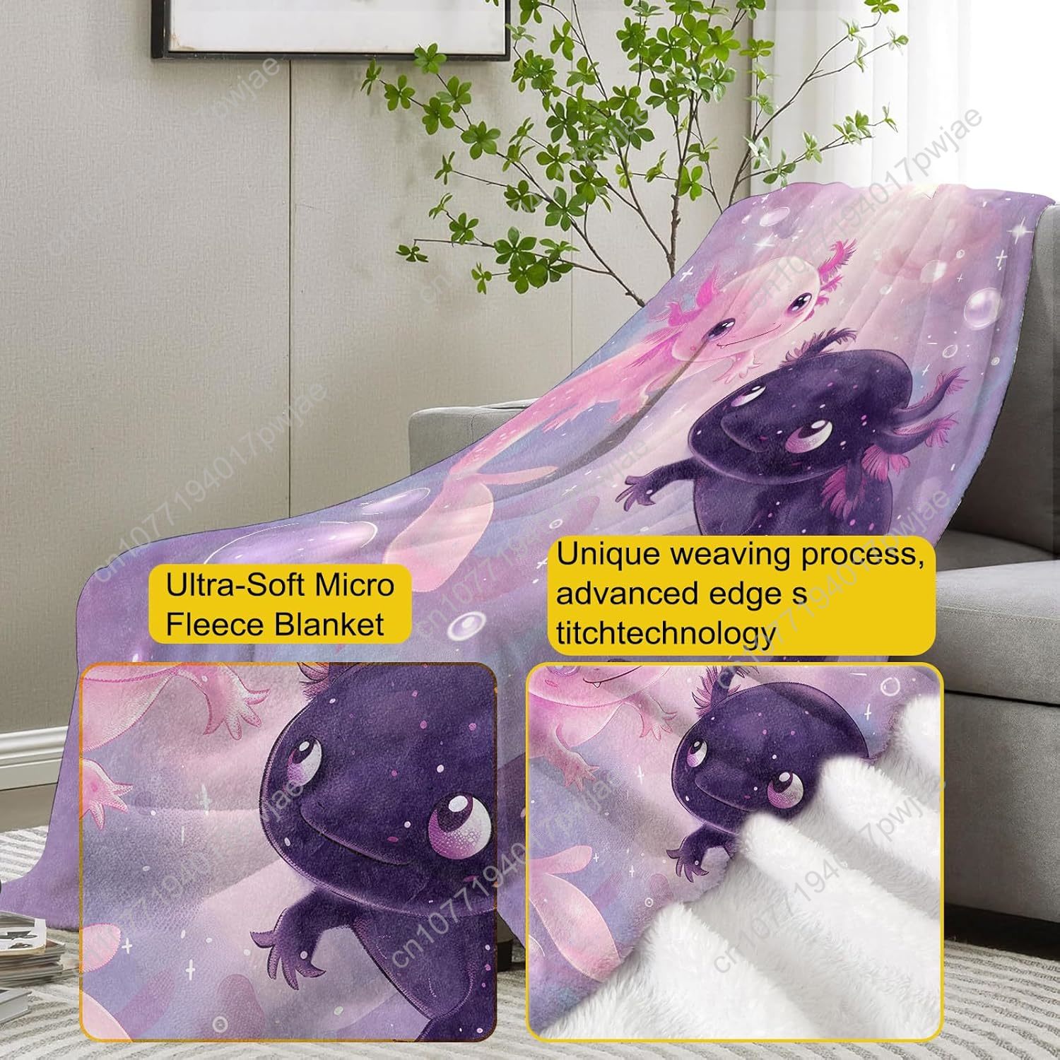 Manta Axolotl, lindas mantas d - Home Textiles Usa reseña y precio