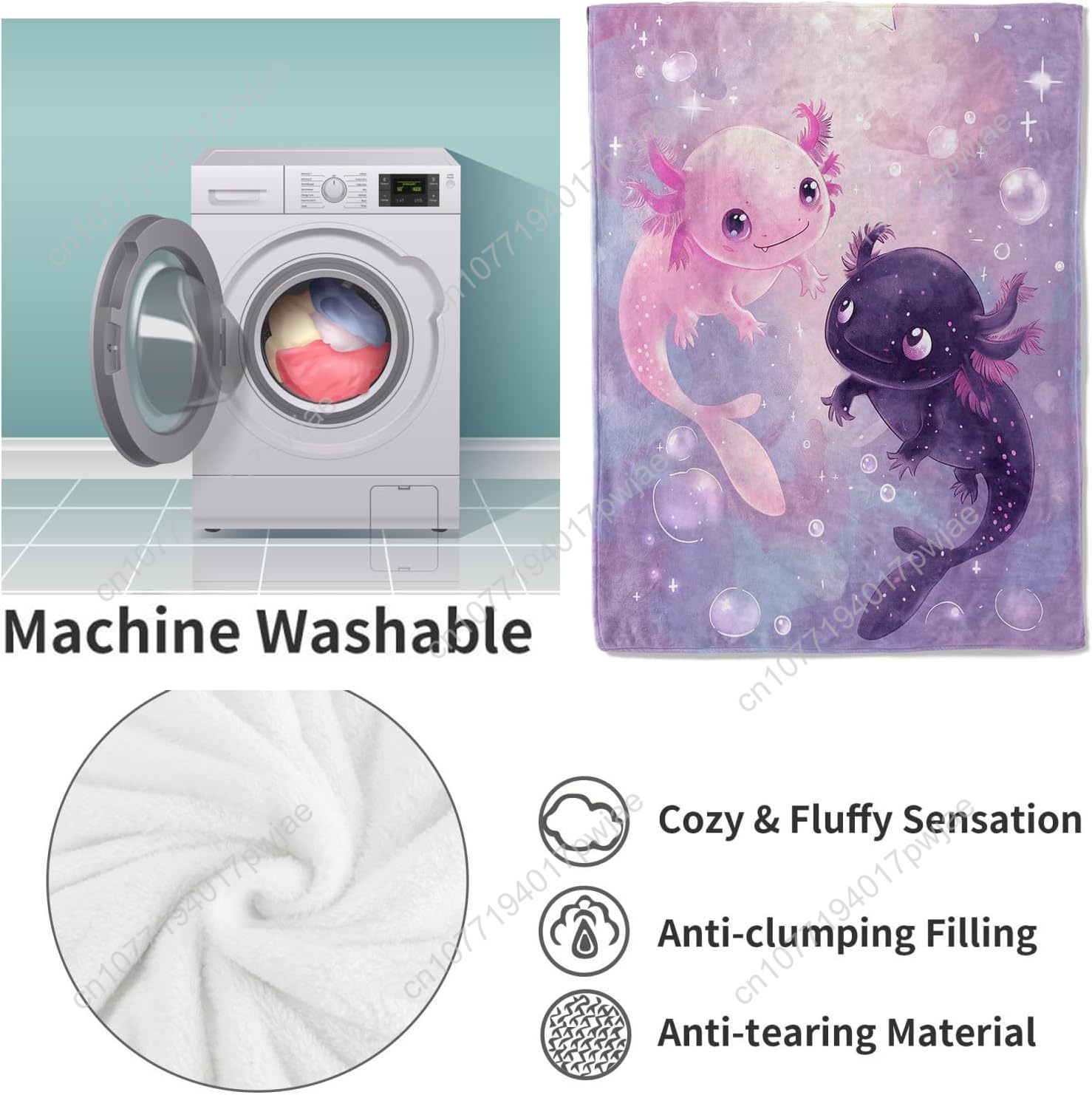 Manta Axolotl, lindas mantas d - Home Textiles Usa reseña y precio