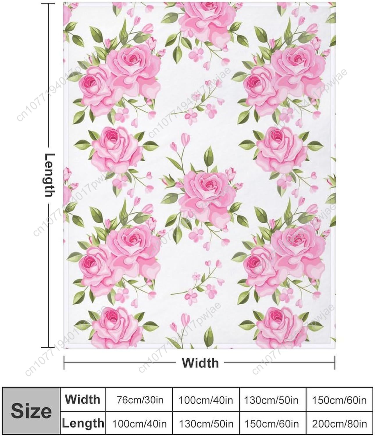 Manta de flores rosas, decorac - Home Textiles Usa reseña y precio