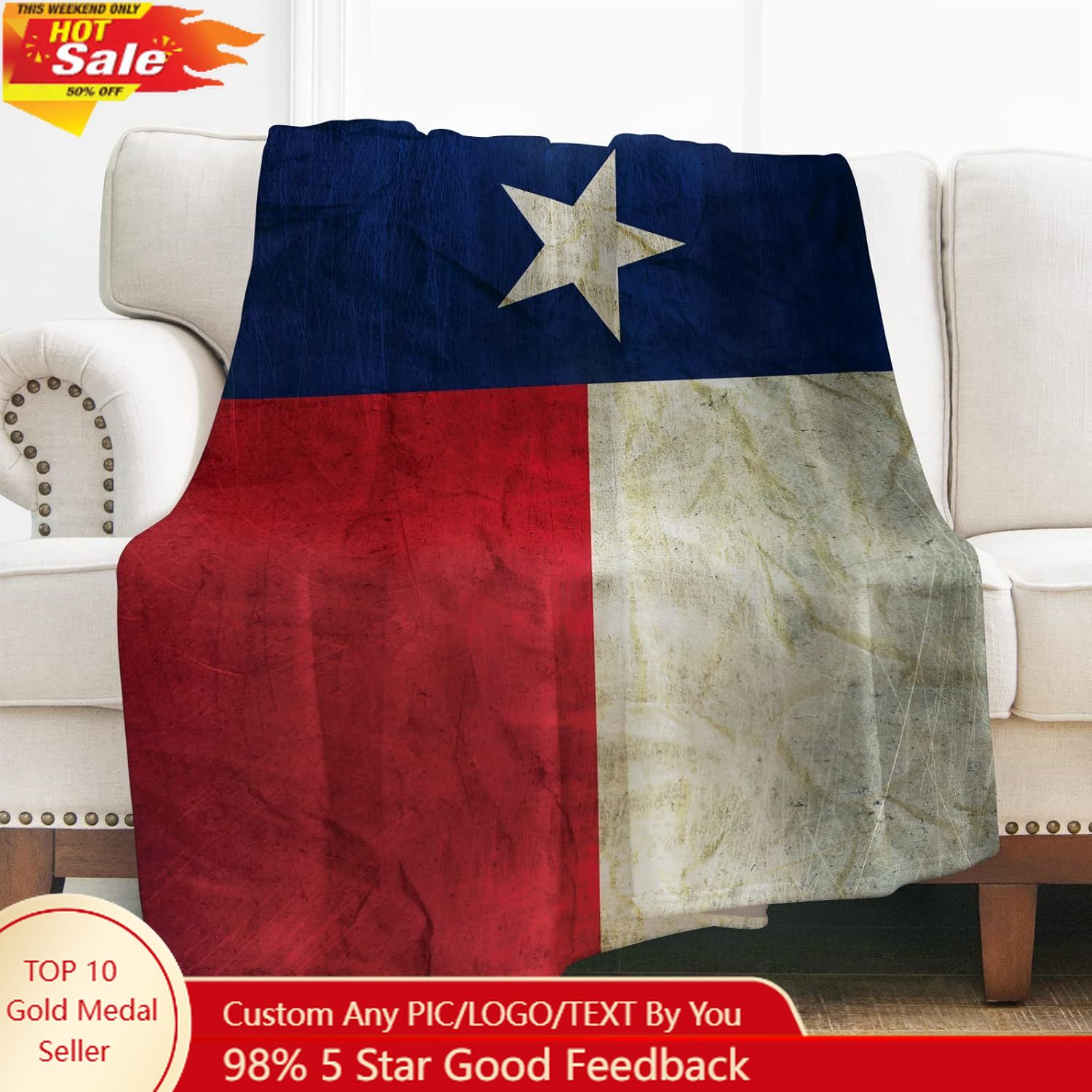 Manta con bandera de Levens Te - Home Textiles Usa reseña y precio