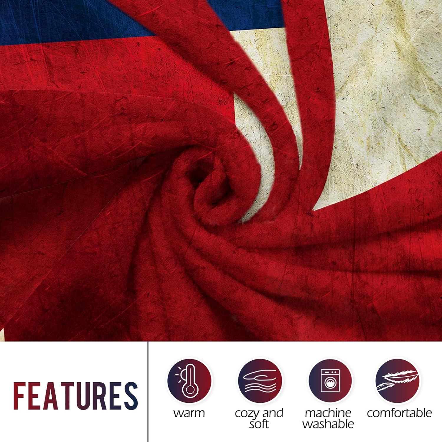 Manta con bandera de Levens Te - Home Textiles Usa reseña y precio