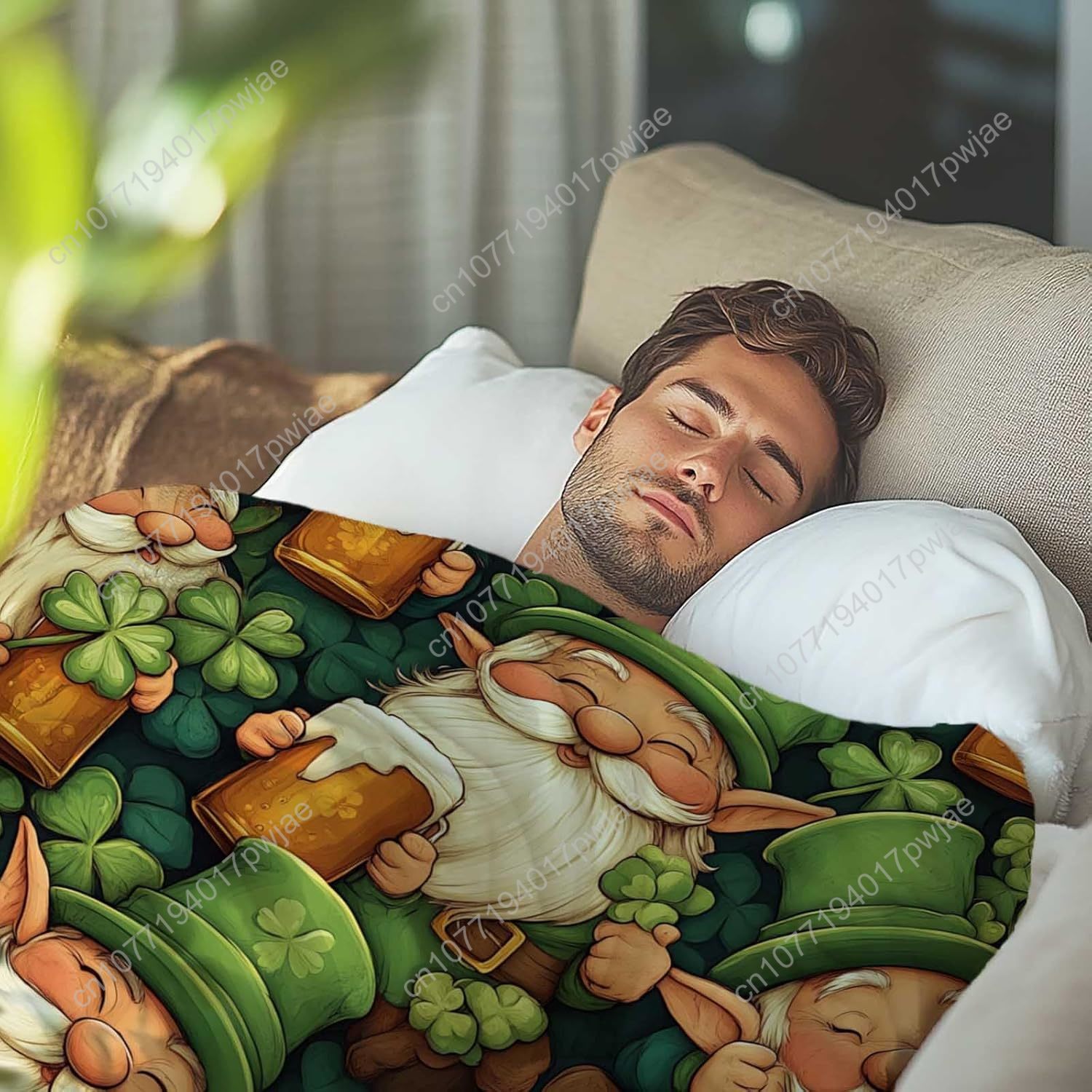 Manta de gnomo del Día de San  - Home Textiles Usa reseña y precio